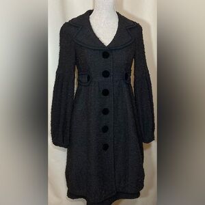 Vtg Nanette Lepore Textured Coat & Skirt Sz S
Velvet Buttons Belt Wool Blend Y2K